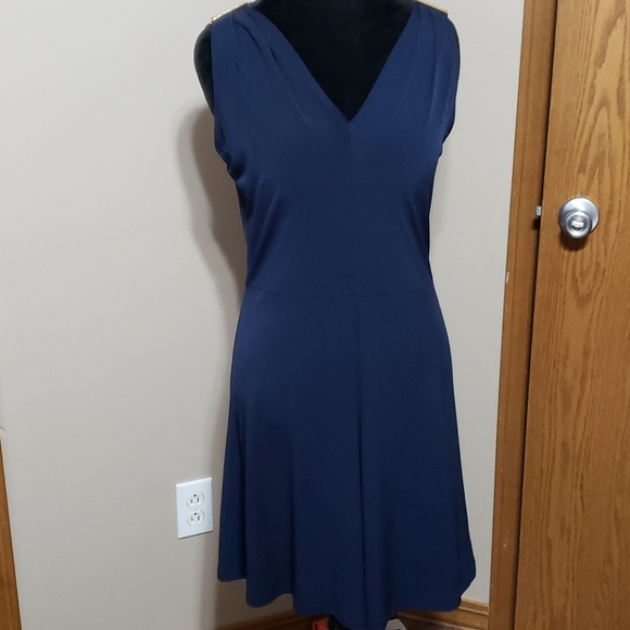 Micheal Kors simple classy elegant navy blue dress - Picture 1 of 5